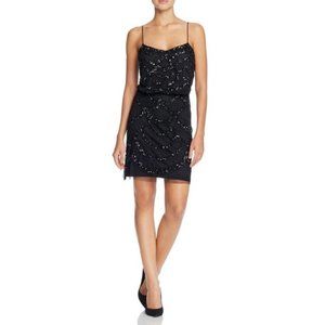 Aidan Mattox Dress - Spaghetti Strap Beaded